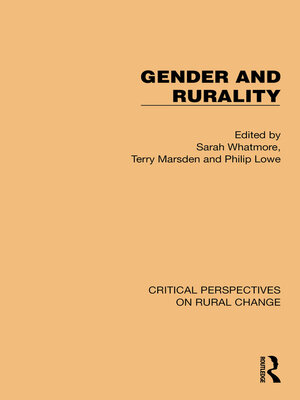cover image of Gender and Rurality